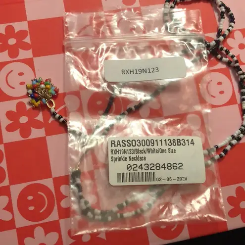 Roxanne Assoulin NEW Sprinkle Choker Necklace Colorful Black & White Seed Beads