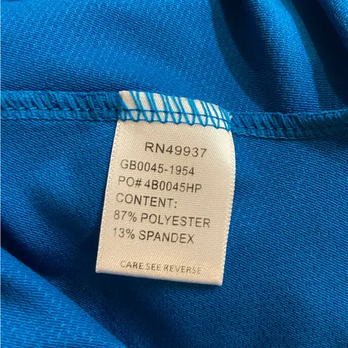 Tail Women's Sleeveless 1/4 Zip Golf Polo Large Blue