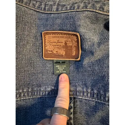 Ralph Lauren Jeans Co Vintage Denim Tradition Jacket Field Utility Women Large Blue