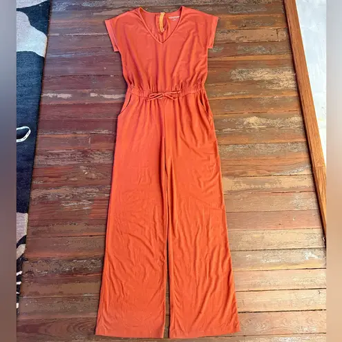 Soft Surroundings Roslyn Short Sleeve Jersey Jumpsuit in Rust ~ Size Small 💚🍄 - Image 3