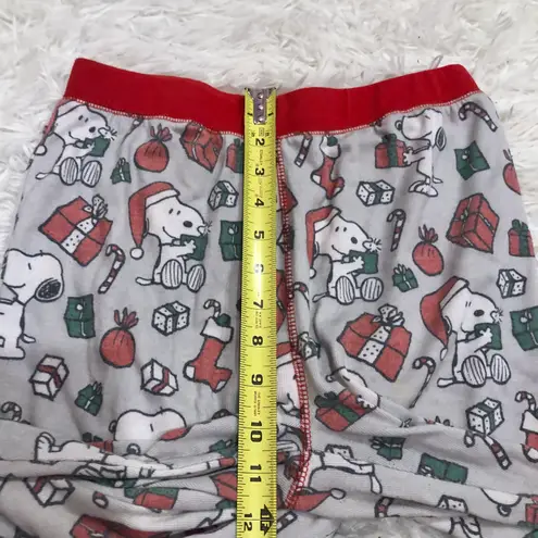 Munki Munki Peanuts Snoopy Christmas Pajama Pants Leggings Grey medium