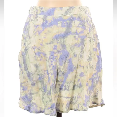 ZARA  Mini Skirt Tie Dye Satin Lilac Ivory Women’s Size Small S New NWT