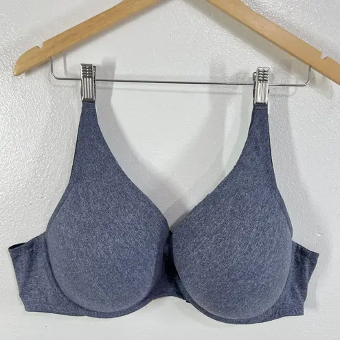 Torrid Curve 44D Blue Heather Bra Plus Size Back Smoothing Everyday Comfort