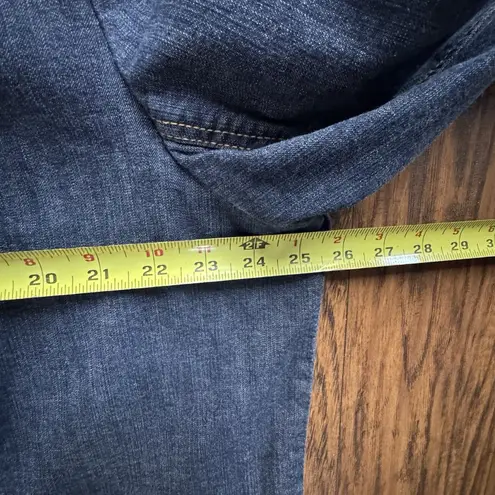 Casual Corner Jean Jacket Stretch Peplum Women's Denim Jacket Plus Size 2XL Blue