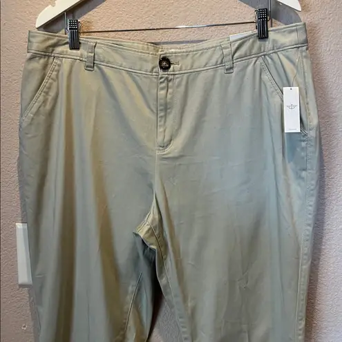 Dockers New Docker’s Women’s Boyfriend Fit Stretch Twill Khaki Pants Chinos Size 16 NWT