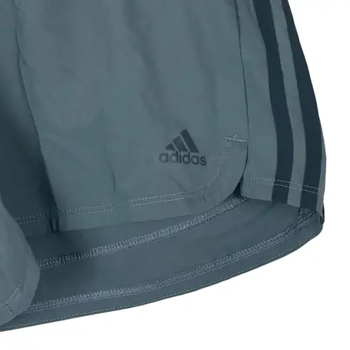 Adidas  Running Shorts Womens M Gray 3-Stripes Athleisure Gym Fitness - Image 2