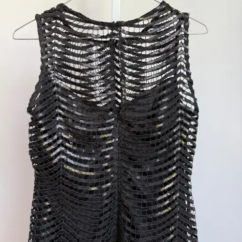Marina Black Sequin Dress Party Mobwife Cocktail Elegant Luxury size M Size M