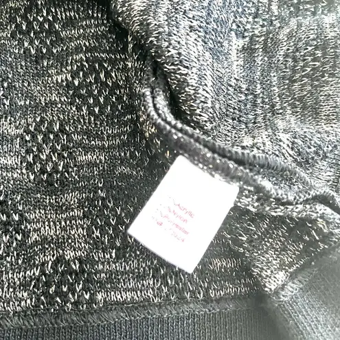 Ming Wang Sapphire scalloped edge gold thread knit cardigan sweater jacket L