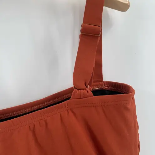 Carmen Marc Valvo Tankini Size Extra Small Square Neck Arab Spice Ruched Sides