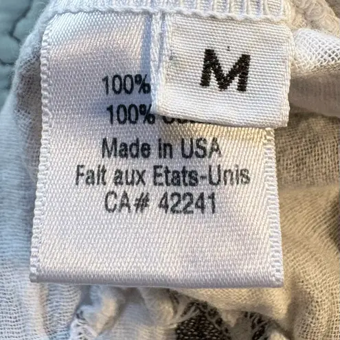 STARK X Double Layer Lightweight Gauze Cotton Button Up Striped Shirt Sz M💛 Gray Size M