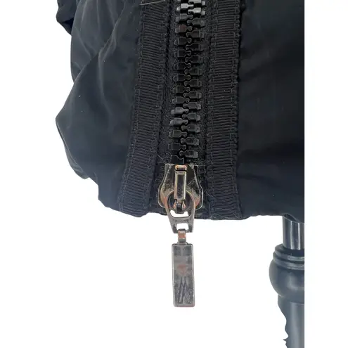 Moncler Gerboise Asymmetrical Zip Down Filled Quilted Puffer Coat in Black