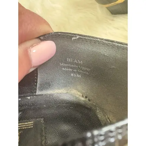 J. Renee Women's Black Pumps 8.5 Gold Accents Square Toe Formal Heel