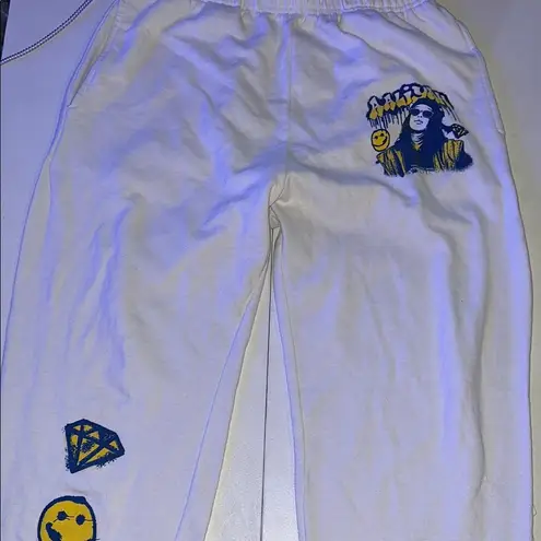 Aaliyah Y2K White graphic Sweatpants XXL