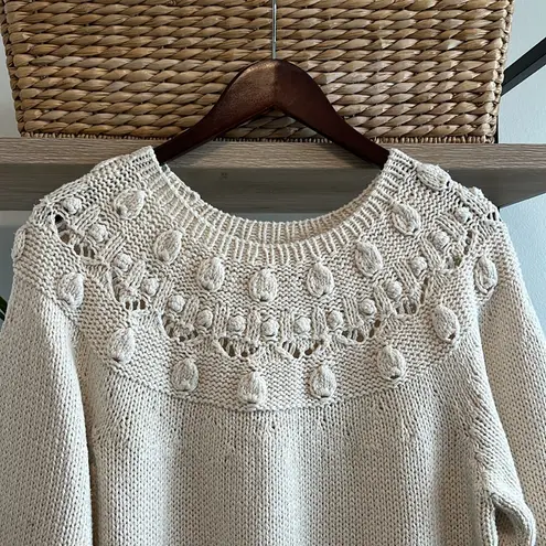 Jantzen Vintage Silk Blend Knitted By Hand Textured Sweater, M