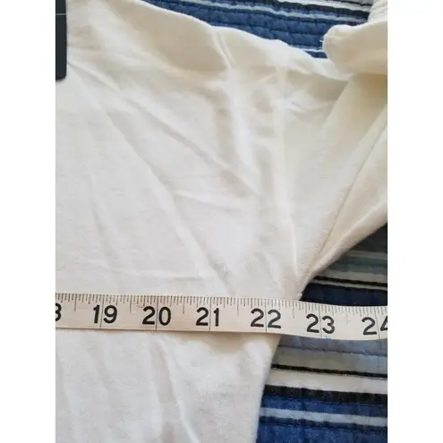 Gibson Look Ivory Soft Knit Mock Neck Long Balloon Sleeve Sweater Womens Size M