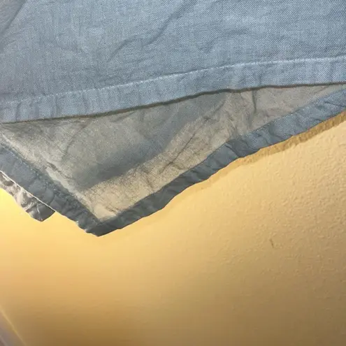 Anthropologie JP and Mattie  Cornflower Blue Embroidered Top Lagenlook S