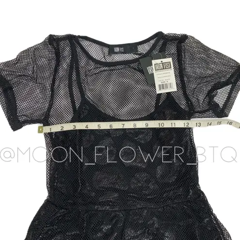 Iron fist Skulls Club Black Mesh Skull Dress