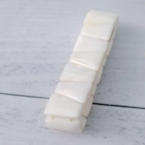 Vintage Stretch Bracelet Shell? Statement Bangle