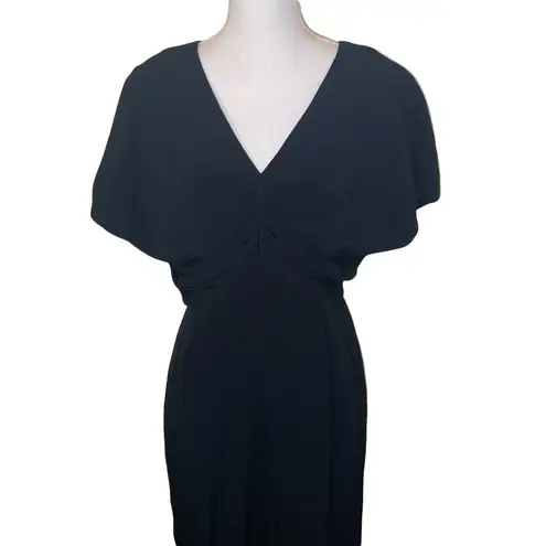 Vintage 80s Dress Constance Saunders Bergdorf Goodman Black Pleated Union Made 8