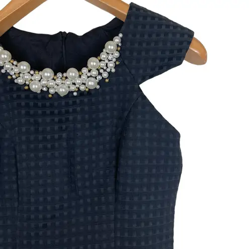 Mac Duggal Women’s Size 6 After 5 Evening Black Dress Bejeweled Beaded Neckline