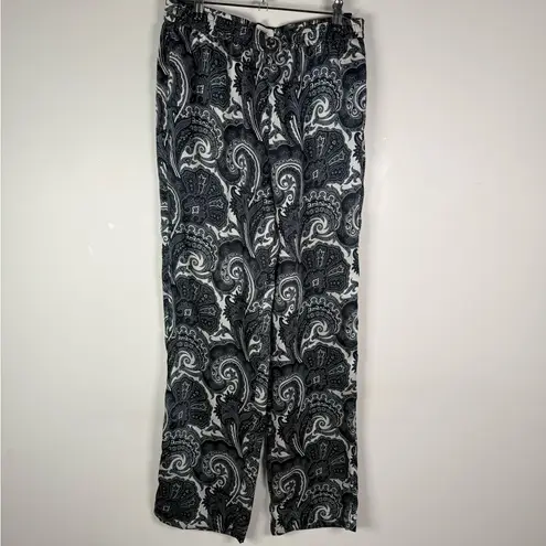 J.Crew  Collection Black & White Paisley Wide Leg Pant