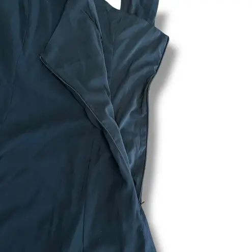 Commense Women’s Small Black Asymmetrical Cowl Neck Midi Dress NWT Evening Party