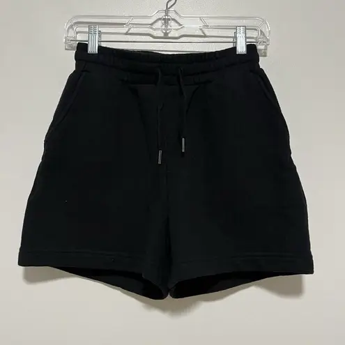 Sweaty Betty  Black Essentials High Waist Longline Sweat Shorts Size XS