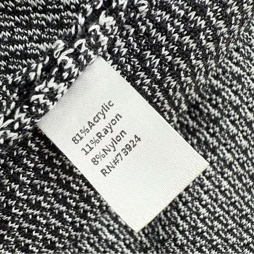 Misook Bold Plaid Tweed Knit Sheath Dress Short Sleeve Stretch Black White Sz S