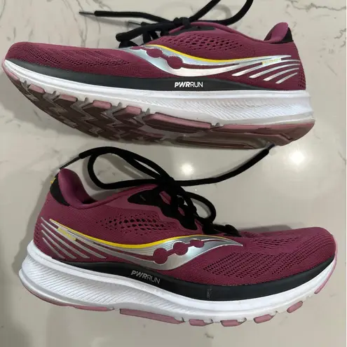 Saucony Women's Ride 14 Running Sneaker Quartz/Vizigold, Size 7, EUC