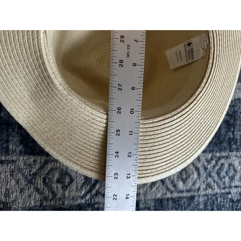 Swiss Tech Performance Paper Straw Hat Wide Brim One Size Black Ribbon Trim NWOT