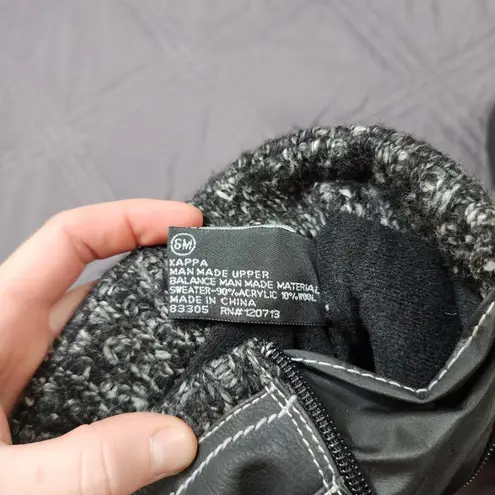 Totes Boots Women"s 6M Kappa Winter Gray Faux Leather Zip Faux Fur Round Toe Size 6