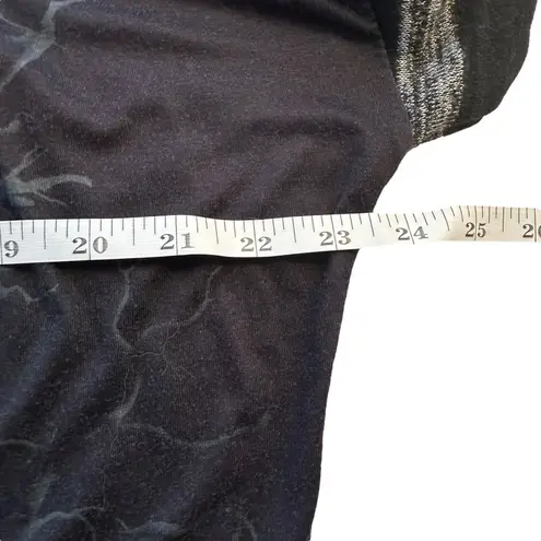 Onque Casual Womens Halloween Top Large Black Orange Haunted Forest Spider Woods