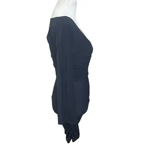 Ciao Lucia Bari Ruched Mini Dress Women’s Size XS Black Long Sleeve Nylon