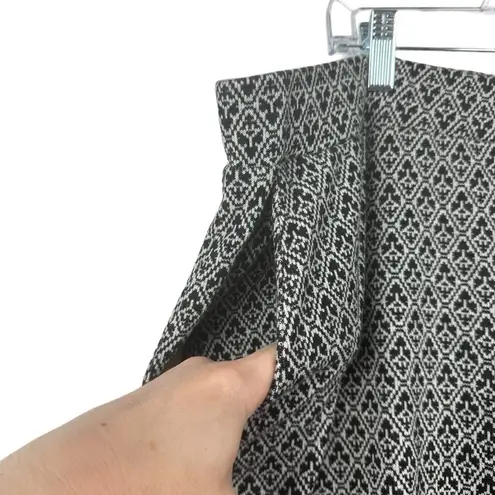 Eloquii B&W Knit Design Wide Leg Pull On Crop Pants Career Pockets Plus Size 22