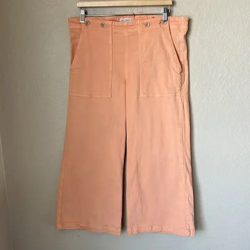 Pilcro kit cropped peach wide leg pants Orange Size 32