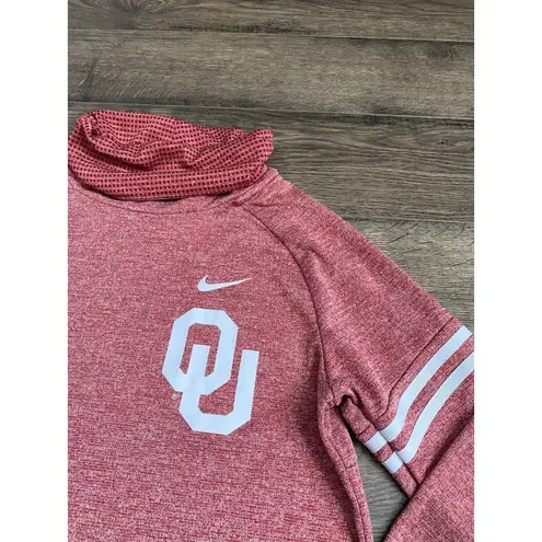 Nike EUC Womens  oklahoma boomer sooners OU cowl neck pullover size‎ S