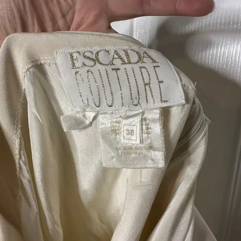 Escada Couture 100% Silk Sheath Dress Ivory Cream EU 38 US M Quiet Luxury Size undefined
