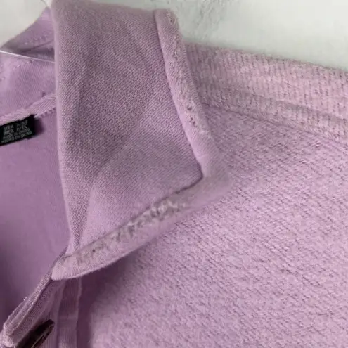 Black Tape NWT Elbow Patch Fleece Shacket Jacket Soft Lilac Size Petite XS PXS