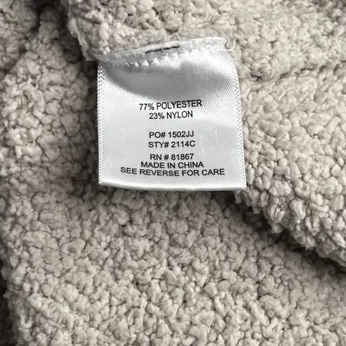 KiKit Sherpa Teddy Fur Stretch Neutral Cream Taupe Tank Top Size Medium