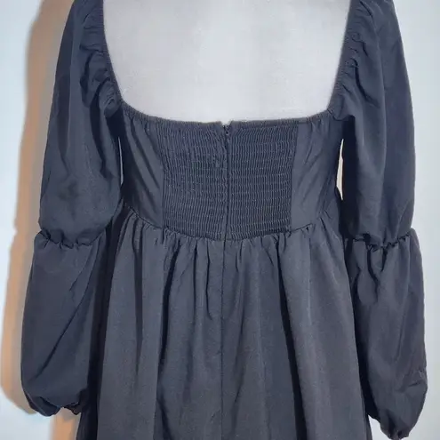 Exlura Black Mini Dress Size Small Black Smocked Dress