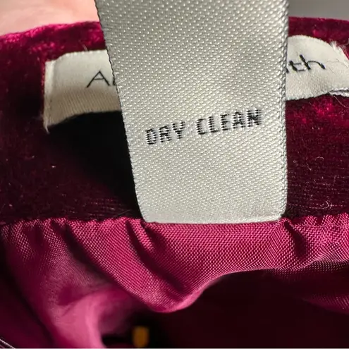 Amanda Smith Crushed Velvet Ruffle Hem Midi Skirt 10 Holiday Cocktail Y2K Party