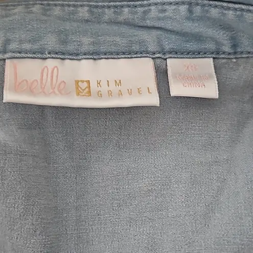 Belle by Kim Gravel Women's Light Wash Button