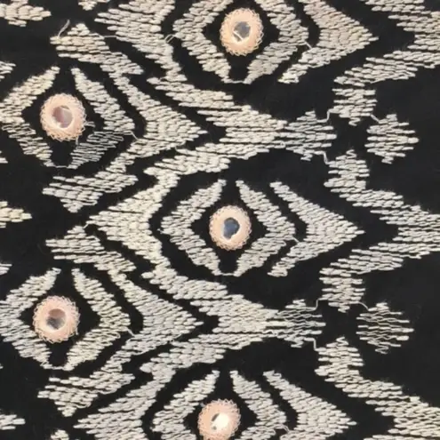 Forever 21 Black Silver Pink Mirrored Ikat Shorts Sz Small