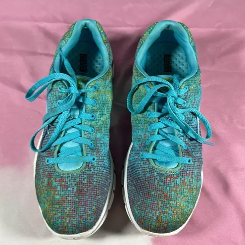 Skechers Gowalk 3 Goga Plus Womens Shoes Size 9.5 Turquoise Colorful