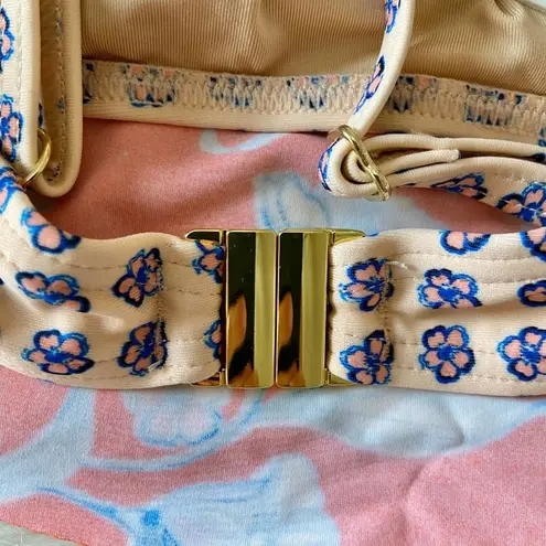 Princess Polly  MinkPink Orange Blue Floral Flowy Bikini Top Sz XS