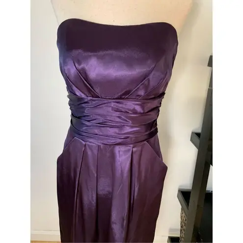 David's Bridal  purple strapless dress size 6