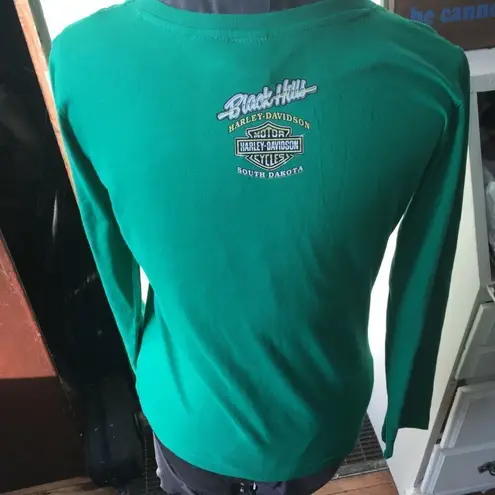 Harley Davidson gemstone Sturgis long sleeve tee Green Size M