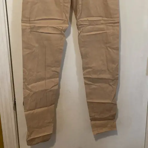 TwinSet women's XS extra small tan lightweight silky elastic waist thin leggings