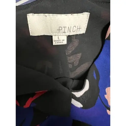 BLA) PINCH Dress women's Size M L spaghetti straps Short blue Splash Summer Size M