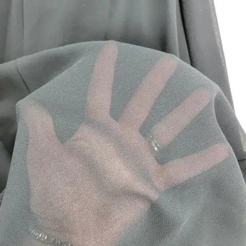 VTG Bora Prom Dress XL Black Bling Accent Sheer Layer Fairy Goth Evening Gown